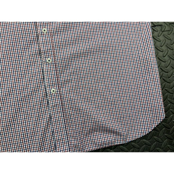 Society Of Threads Shirt Adult Extra Large Red Blue Button Up Short Sleeve Men's - Picture 5 of 12